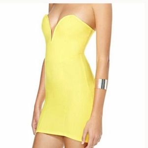 Nasty Gal | Bright Yellow Helix Summer Mini Dress